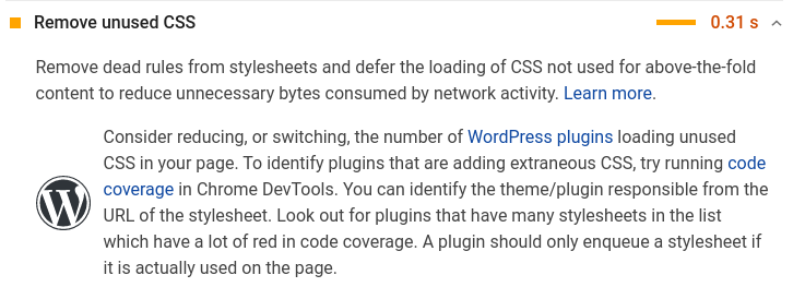 image 2 - Seahawk Remove unused CSS PageSpeed Insights Warning