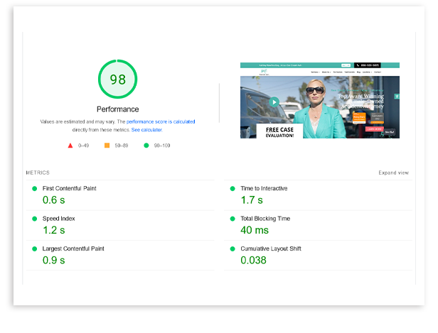 RawlinsLaw Pagespeed Optimization - Seahawk RawlinsLaw Pagespeed Optimization