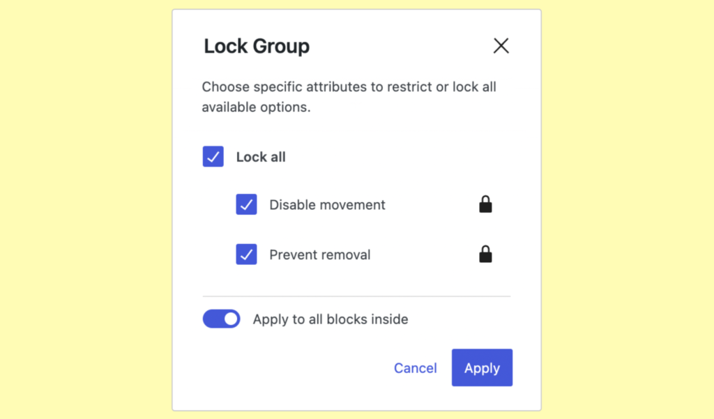 image4 - Seahawk lock settings in WordPress 6.1