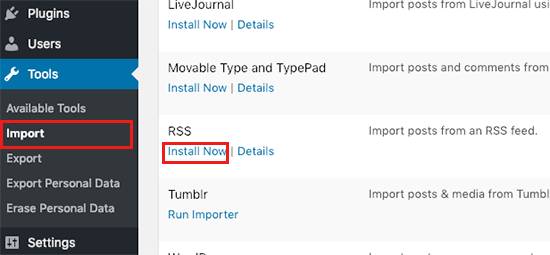 wix-to-wordpress-4 - Seahawk installing-rss-feed-in-wordpress