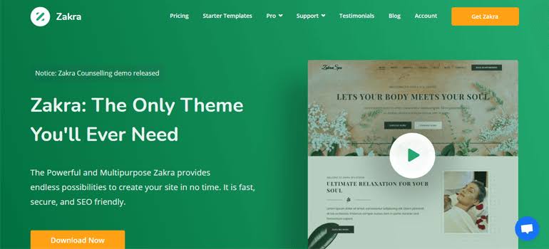 Zakra - free woocommerce theme