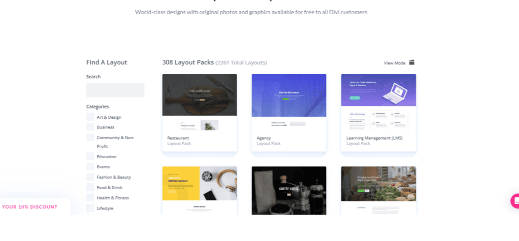 Divi template packs 