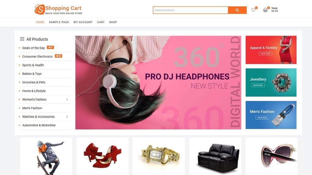 shopping cart theme 