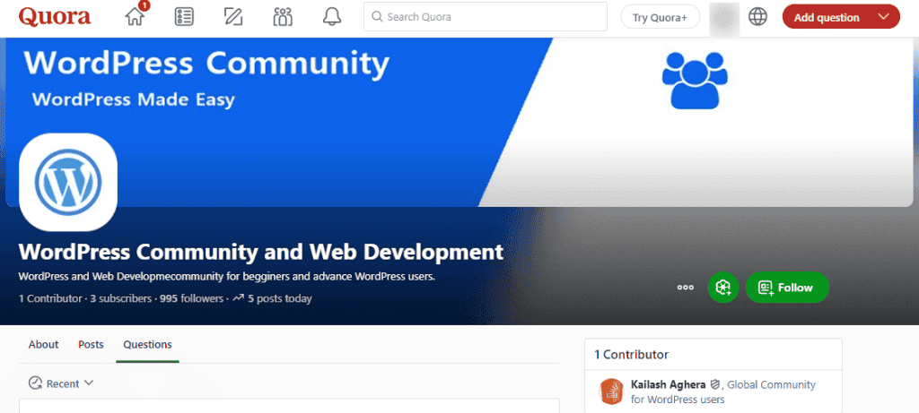 wordpress-community-and-web-development-quora-group