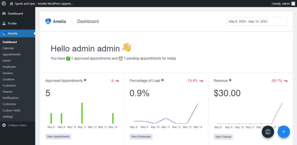 wp-amelia-dashboard - Seahawk wp-amelia-dashboard-in-wordpress