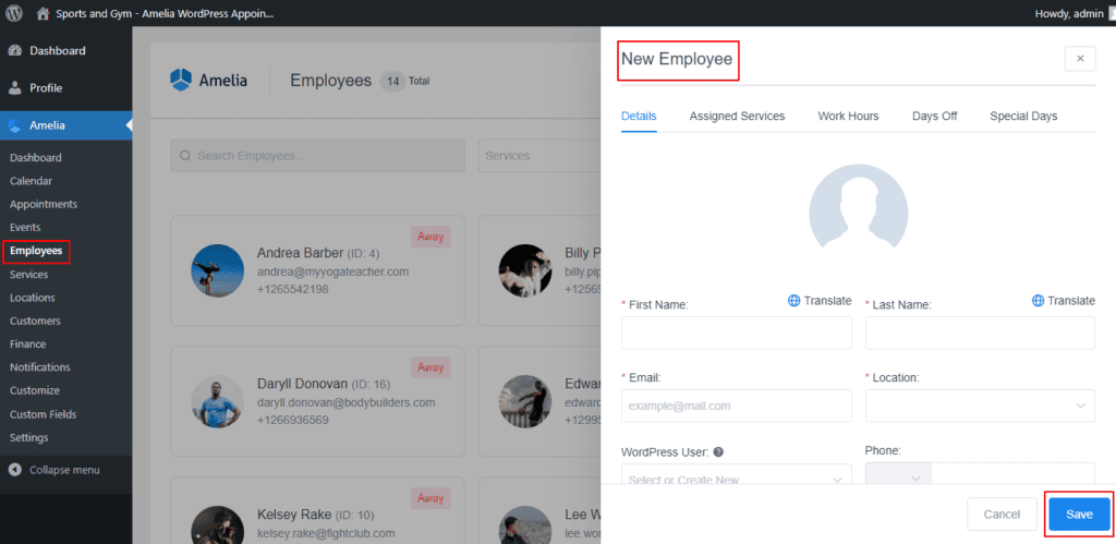 wp-amelia-employee-creation-in-wordpress-dashboard - Seahawk wp-amelia-employee-creation-in-wordpress-dashboard
