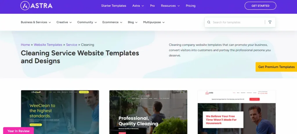 Best Cleaning Website WordPress Themes That You Must Try Today 78 Astra Cleaning Agency and Cleaning website Services templates