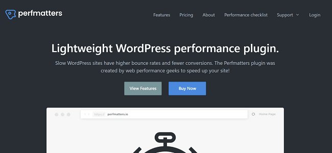 perfmatters speed optimization plugin