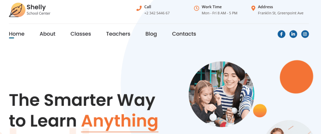 shelly-school-website-template