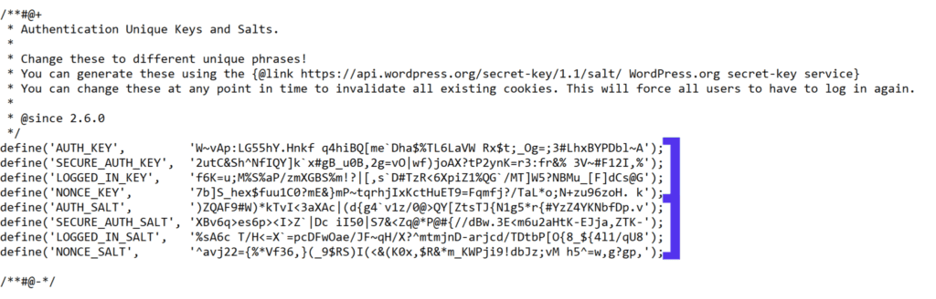 WordPress-salts