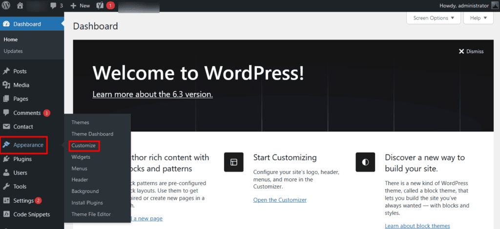 wordpress-dashboard-apperance-customize - Seahawk wordpress-dashboard-apperance-customize