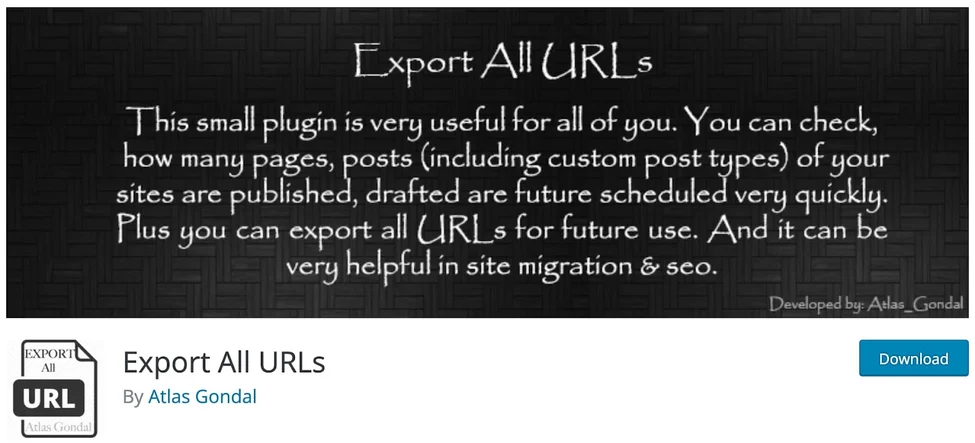 Export-All-URLs - Seahawk wordpress import plugin export all urls