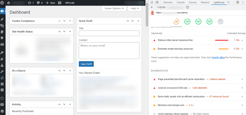 Step-5-Check-for-recommendations - Seahawk check-recommendations-to-speed-up-wordpress-admin