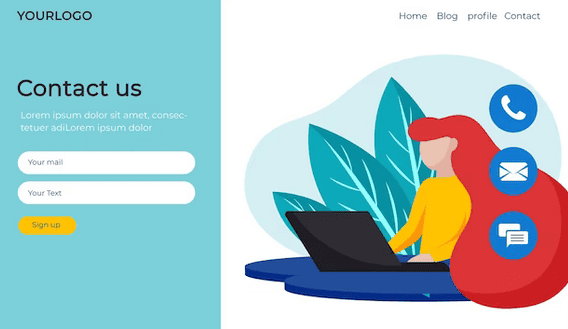 insurance-website-design-ideas-simple-contact-form