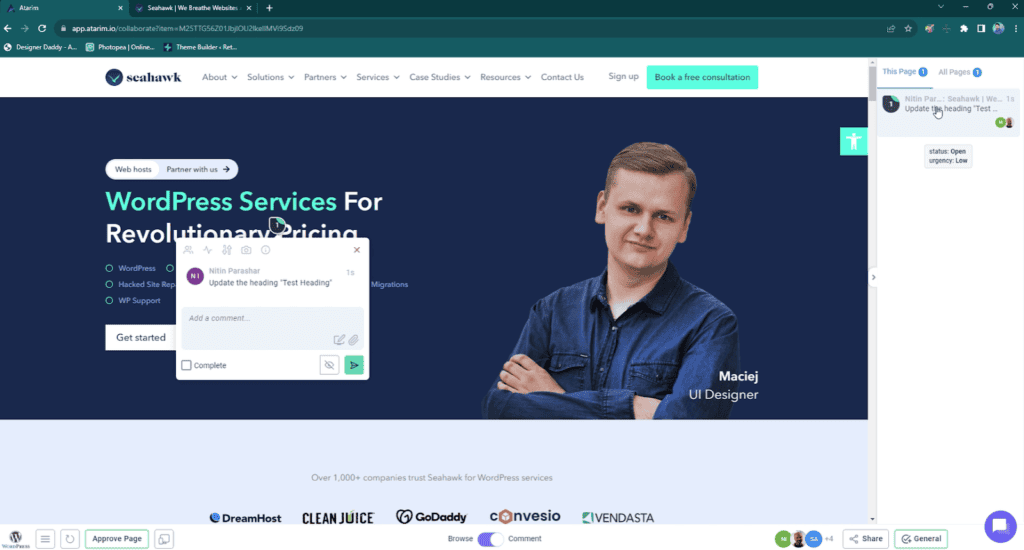 Atarim-visual-collaboration-board-feature - Seahawk Atarim review - Visual Collaboration Board Feature