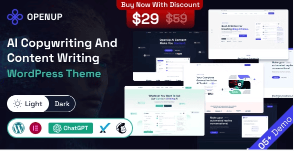OpenUp an Ai website template