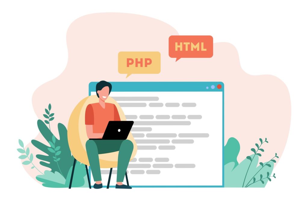 developer-writing-code-website-laptop-computer-designer-flat-vector-illustration-coding-programming_74855-13055 - Seahawk Optimizing-PHP-Version-for-Better-Performance