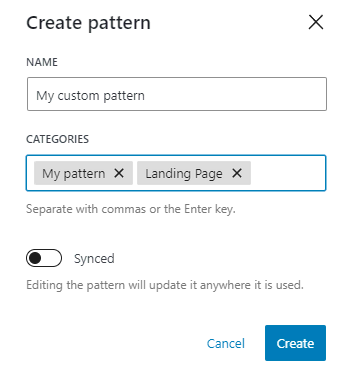 Custom Categories