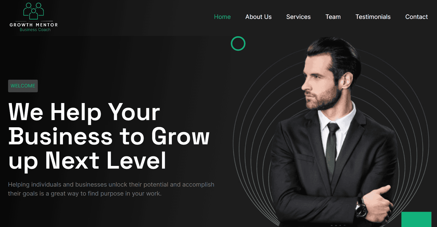 business coach website template - Seahawk business coach website template