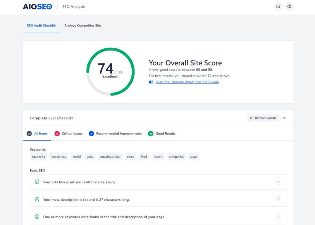 AIOSEO SEO Audits