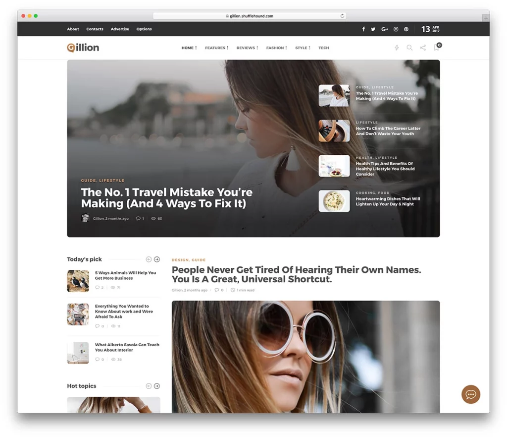 gillion-minimal-blog-theme - Seahawk gillion-wordpress-news-theme