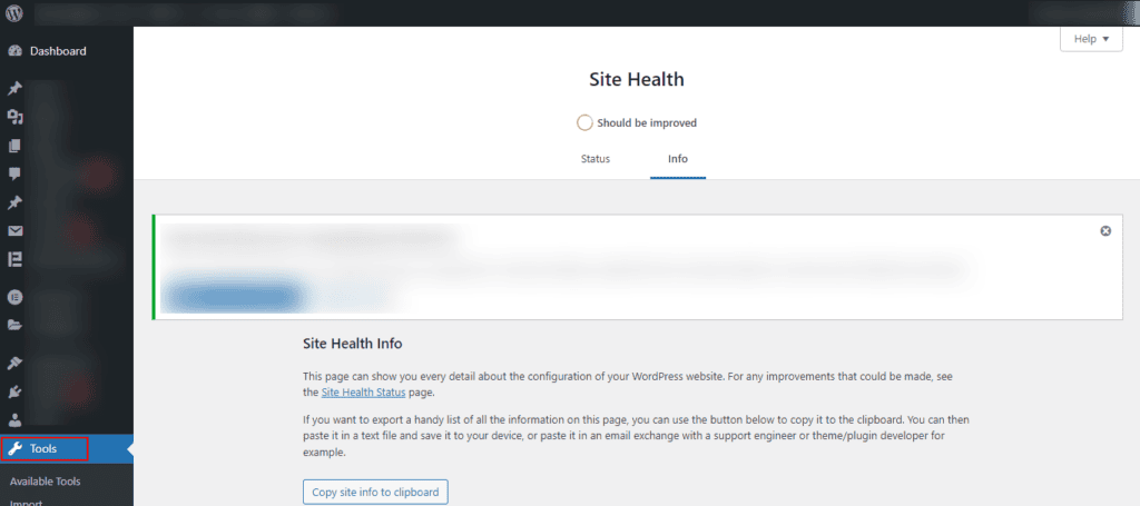 site-health-wordpress-dashboard - Seahawk site-health-wordpress-dashboard