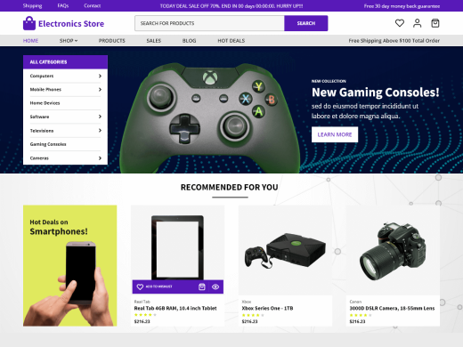 Electronics-store - Seahawk WordPress themes for Electronics store