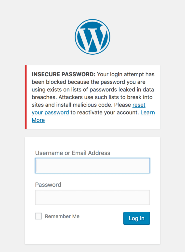 Insecure-passwords - Seahawk Insecure password - a common WordPress security mistake