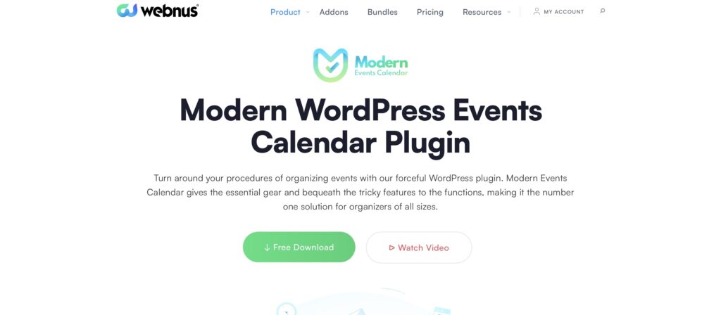Modern wordpress event calendar plugin