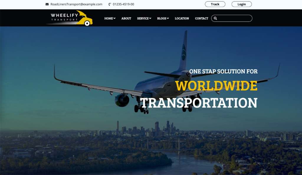 Wheelify logistics WordPress themes