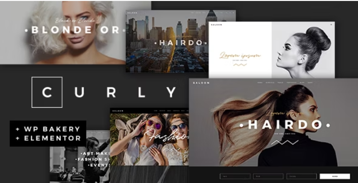 hair-salon-wordpress-themes-Curly - Seahawk hair salon wordpress themes - Curly