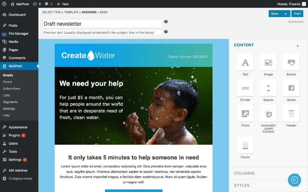 mailpoet - Seahawk WordPress Email Plugin - Mailpoet