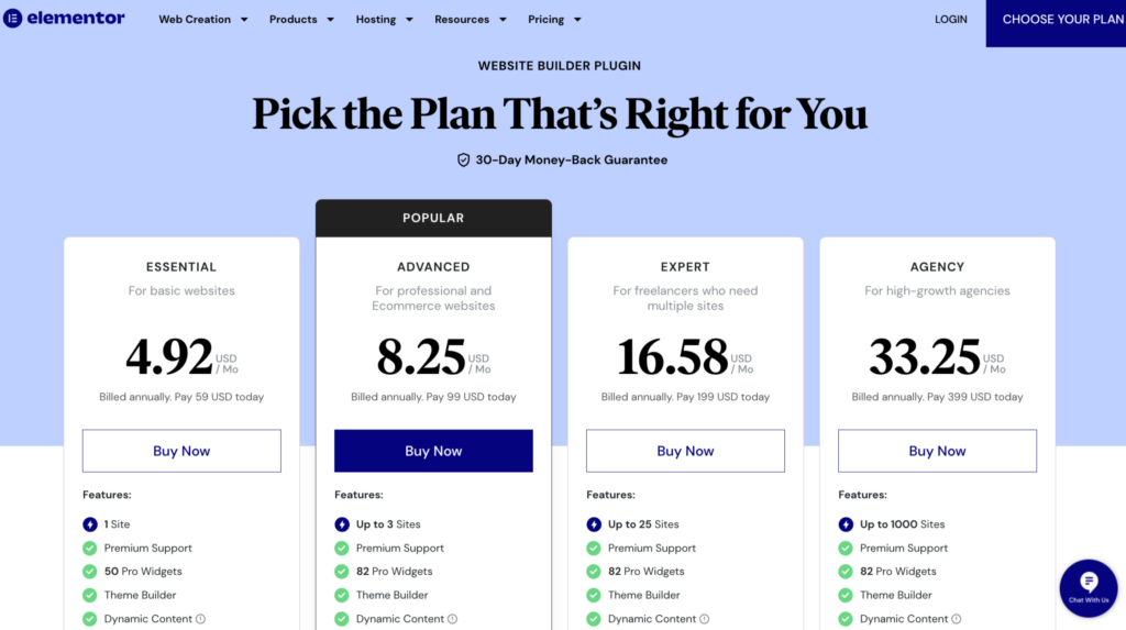 Elementor page builder pricing, bricks vs elementor