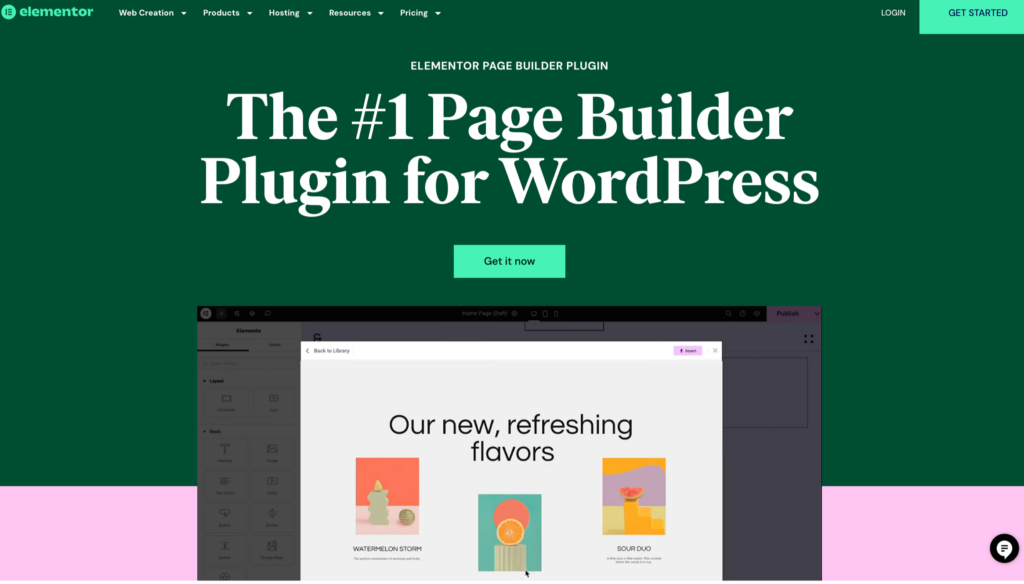Elementor Pro page builder for WordPress