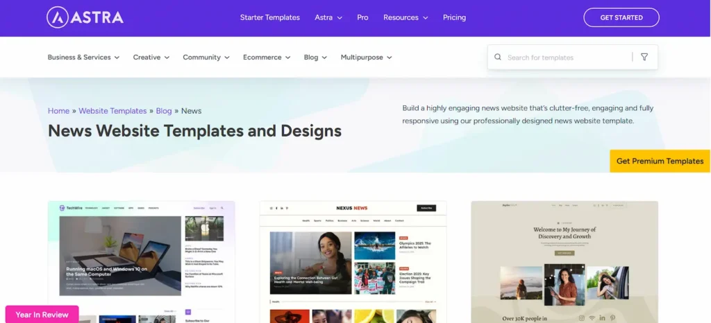 10 Best WordPress News Themes: Ultimate List 79 Astra News Blog and Tech News
