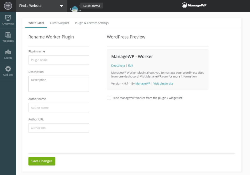 Manage-WP- - Seahawk Manage WP WordPress client site