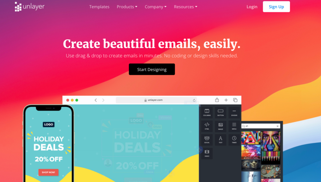 unlayer - Best White Label Platforms for SaaS Companies