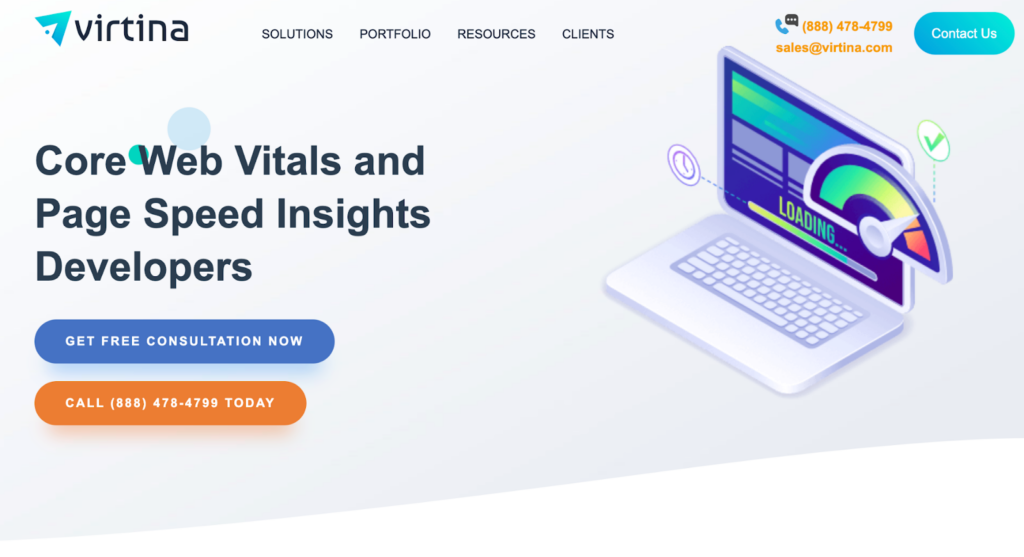 Virtina - Seahawk Virtina WordPress core web vitals