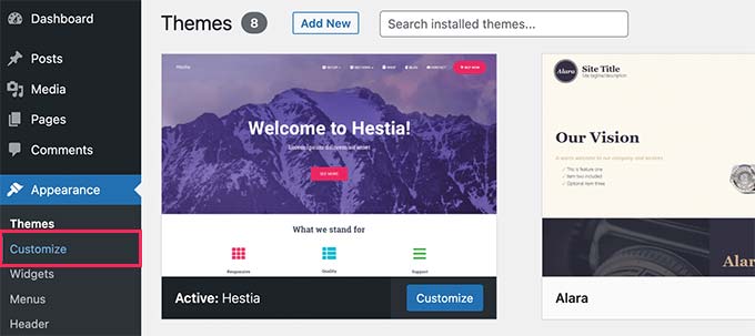 WordPress-customize - Seahawk efficient customization with responsive design