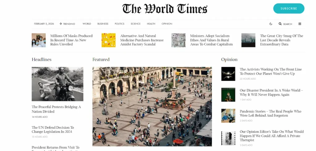 10 Best WordPress News Themes: Ultimate List 84 Zeen - WordPress News Theme