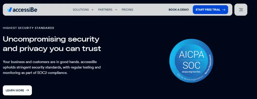 accessiBe Review: Best Solution for Web Accessibility and ADA Compliance 84 accessibe-review-security