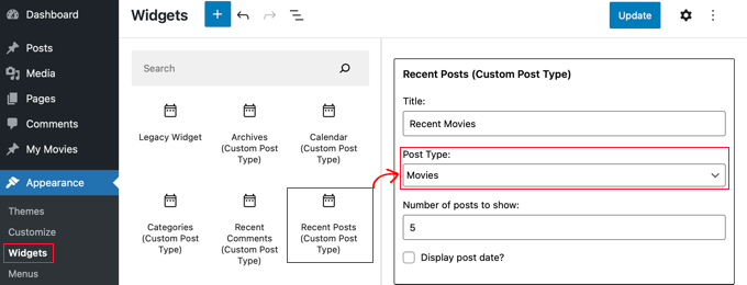 displaying-custom-post-type-using-widget - Seahawk displaying custom post type using widget