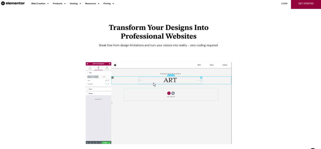 Elementor design