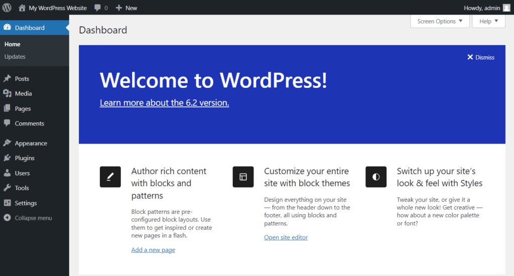 wordpress-admin-panel - Seahawk WordPress for Small Business