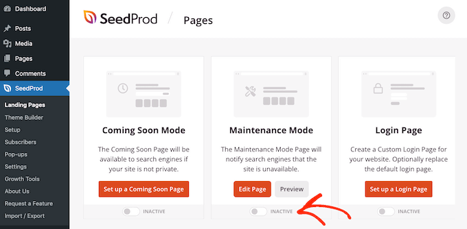 1.11 - Seahawk WordPress Maintenance Mode
