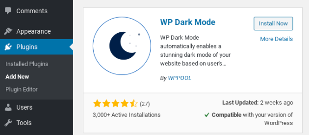 1.2 - Seahawk WordPress Dark Mode