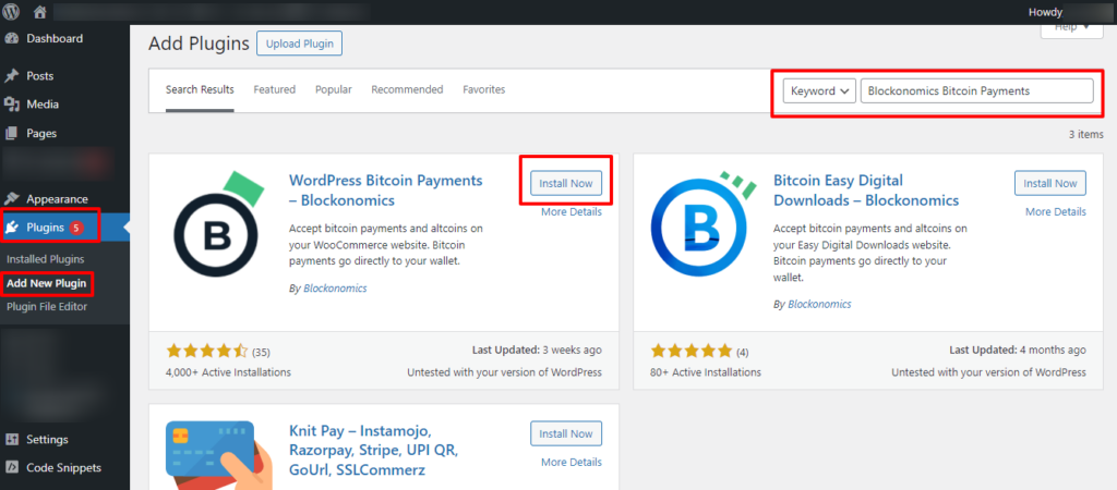 install-blockonomics - Seahawk install-blockonomics