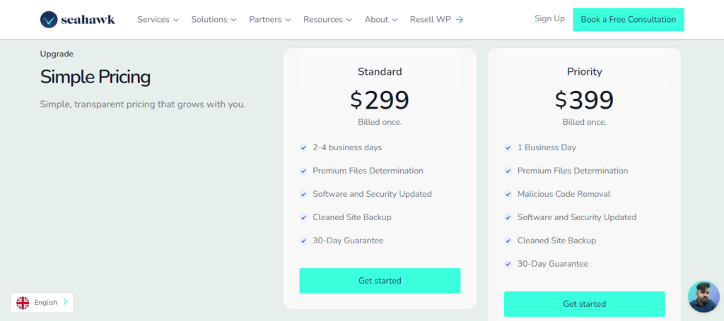 seahawk-wordpress-hacked-site-repair - Seahawk hacked-site-repair-pricing