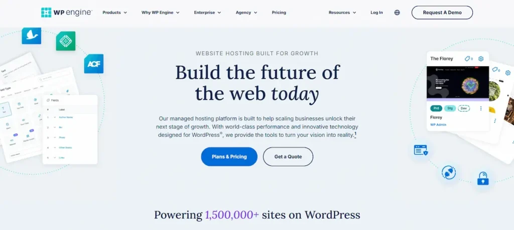 wp engine homepage