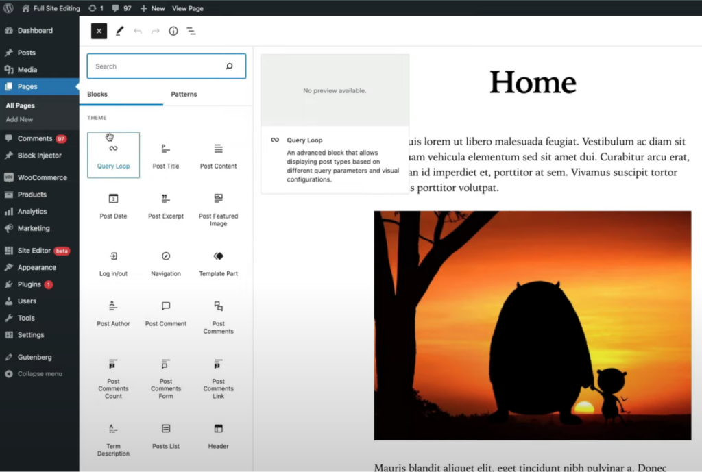 7.4-1 - Seahawk Navigate Full Site Editor